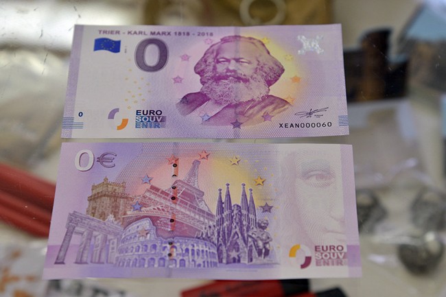 Карл Маркс купюра 0 евро