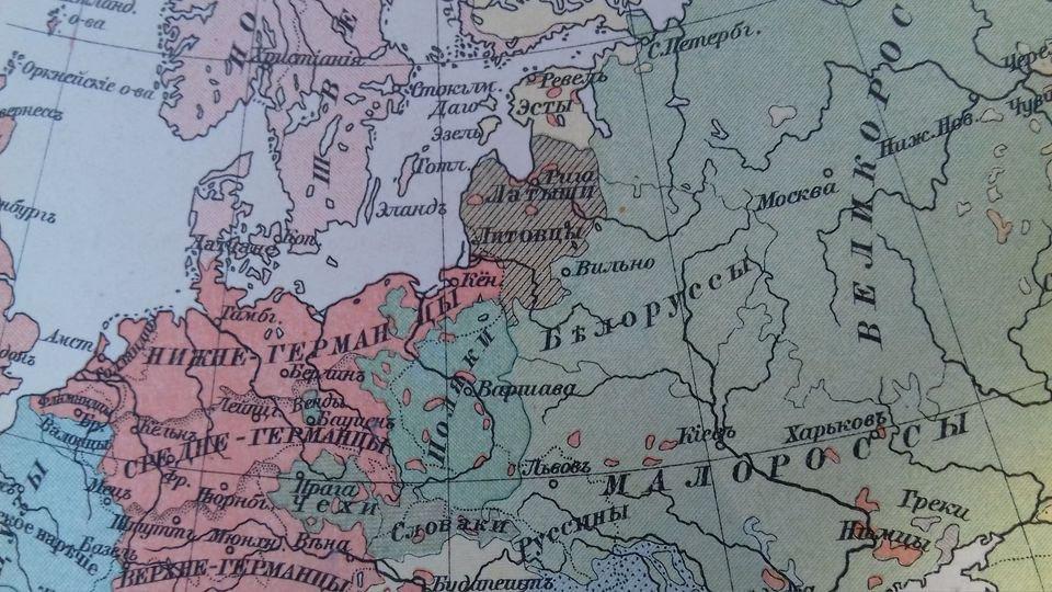 карта языков Европы дореволюционная