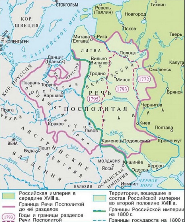 раздел Польши карта