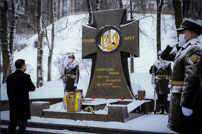 Владимир Зеленский на Аскольдовой могиле 29 января 2021