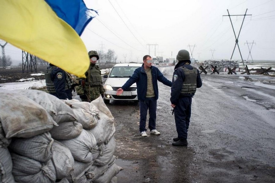 блокпост Украины в Донбассе