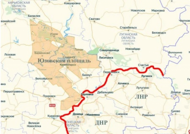карта Юзовского месторождения сланцевого газа