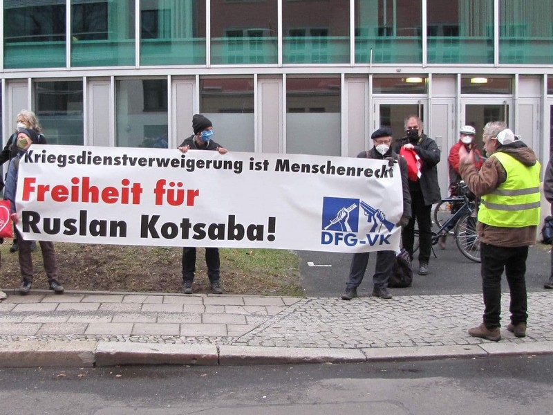 акция в поддержку Руслана Коцабы в Берлине
